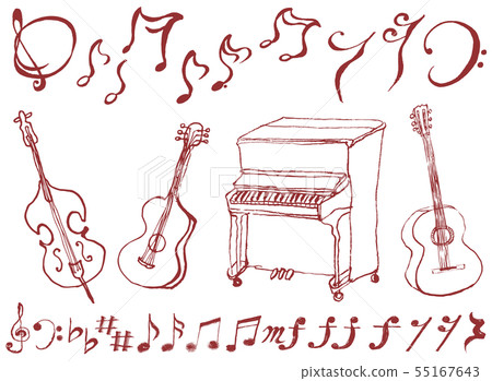 音樂廣告手寫的例證 55167643