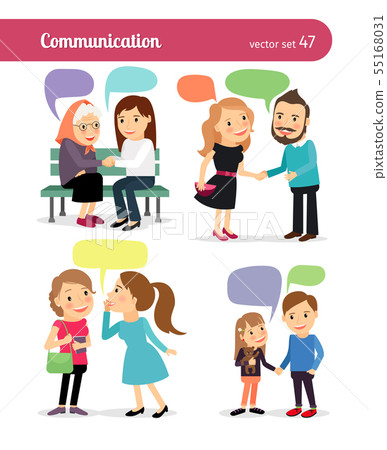 People with speech bubbles. Vector illustration People with speech bubbles. Vector illustration 55168031