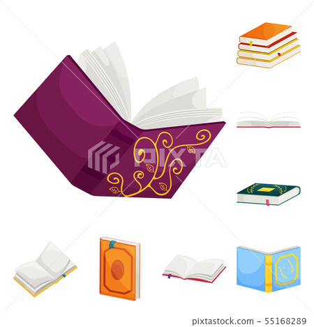 Isolated object of library and bookstore icon. Set of library and literature stock vector Isolated object of library and bookstore icon. Set of library and literature stock vector 55168289