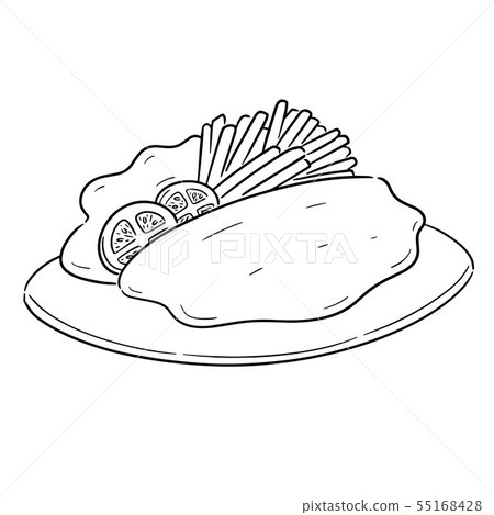 Vector Of Fish And Chips Stock Illustration Pixta