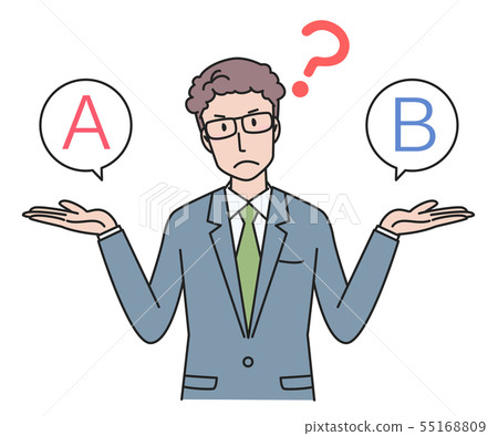 Businessman lost in choice Businessman lost in choice 55168809