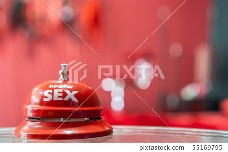 Sex shop background concept with ring bell Sex shop background concept with ring bell 55169795