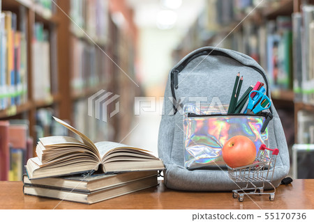 Back to school concept with school books textbooks 55170736