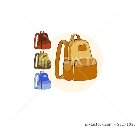 backpack on a white background, vector 55171055