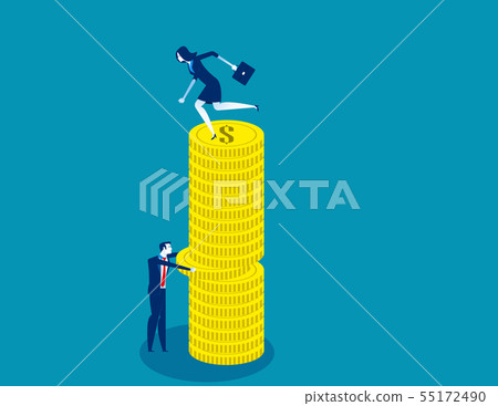 Business people and competition. Concept business Business people and competition. Concept business 55172490
