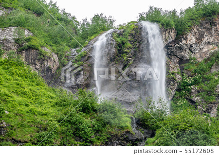 Green mountains with the highest waterfall Green mountains with the highest waterfall 55172608