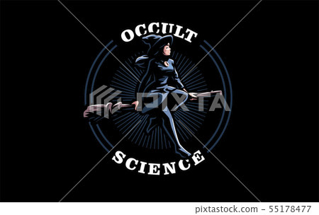 A witch in a witch's hat. 55178477