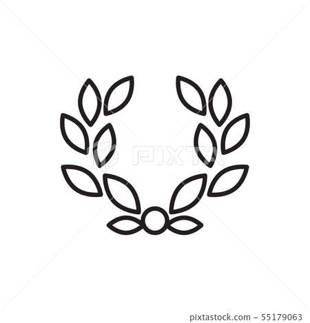 Line icon of award laurels. Line icon of award laurels. 55179063