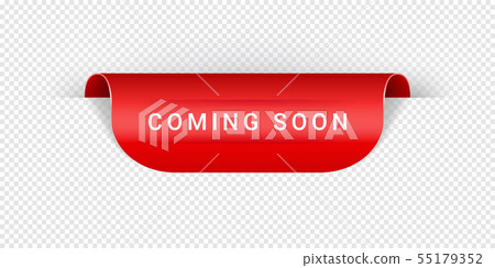 Coming Soon Vector Sticker, Tag, Banner, Label, Sign Or Ribbon Realistic Red Origami Style Vector Coming Soon Vector Sticker, Tag, Banner, Label, Sign Or Ribbon Realistic Red Origami Style Vector 55179352