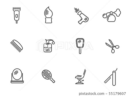 Barbershop icon set Barbershop icon set 55179607