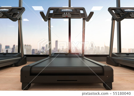 treadmills in fitness gym treadmills in fitness gym 55180040