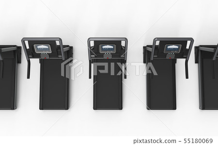 treadmills or running machines in a row treadmills or running machines in a row 55180069