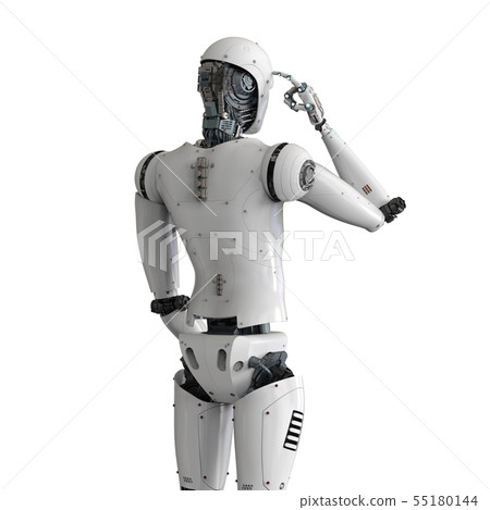 android robot thinking - Stock Illustration [55180144] - PIXTA