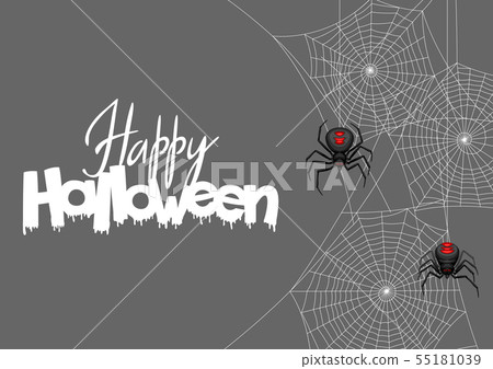 Background with black widow spiders. Background with black widow spiders. 55181039