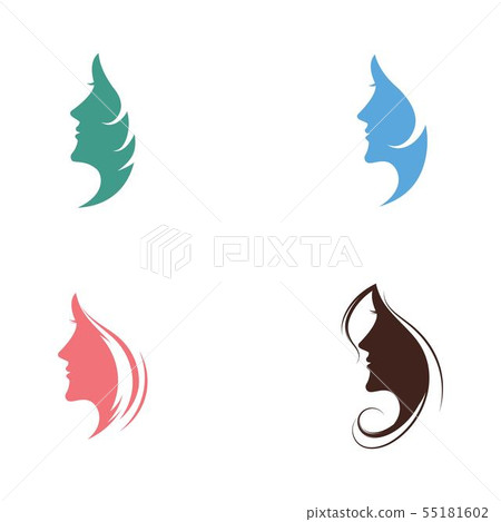 Woman face silhouette Woman face silhouette 55181602