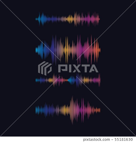 Sound waves vector illustration 55181630