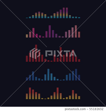 Sound waves vector illustration 55181632