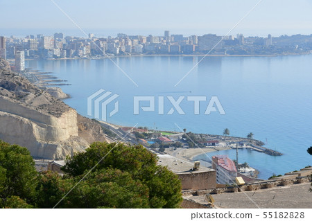 Spain, Alicante, view from Santa Barbara Castle 55182828