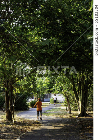 The people running exercise for health in park. 55183304