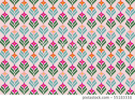 Tribal flower seamless pattern, ethnic style 55183338
