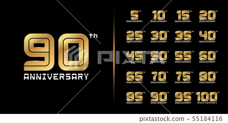 Set of premium anniversary logotype.  55184116