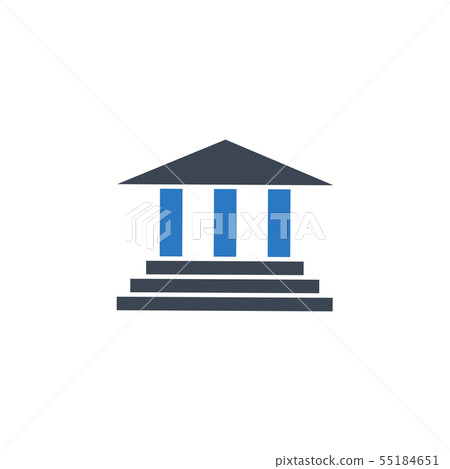 Bank Building related vector glyph icon. - Stock Illustration [55184651 ...