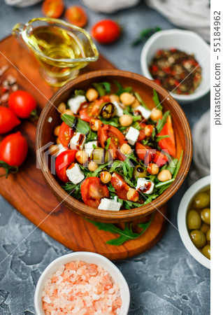 Spring vegetable salad 55184962