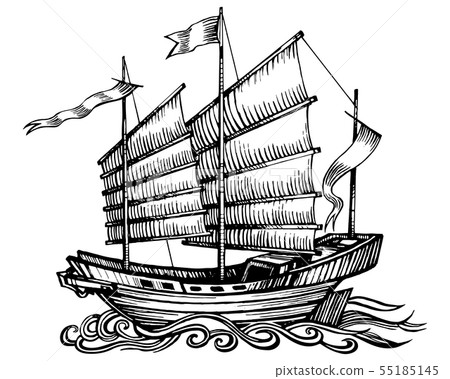 Chinese pirate sailboat junk 55185145