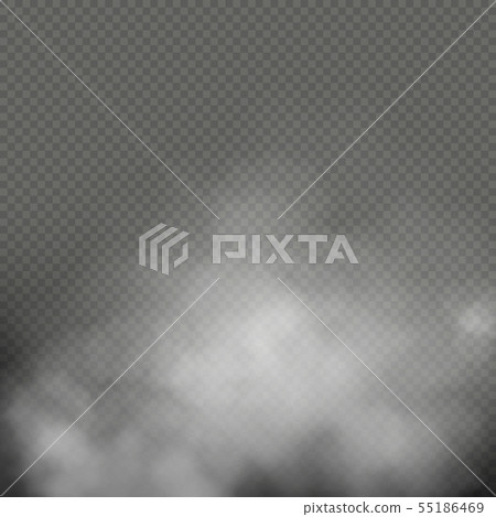 White fog, smoke or mist on transparent background. Special effect composition. EPS 10 White fog, smoke or mist on transparent background. Special effect composition. EPS 10 55186469
