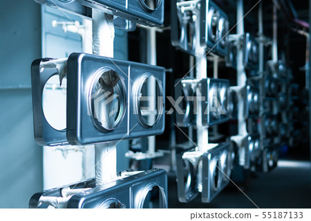 Metal details on hooks before powder painting and surface preparation 55187133