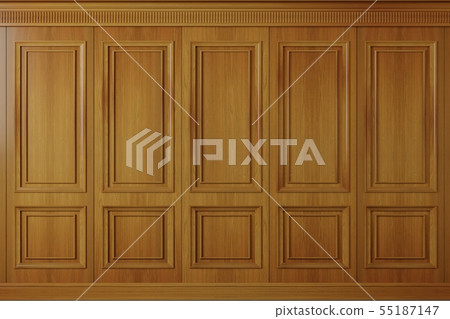 Classic wall vintage oak wood panels 55187147
