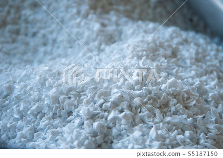 raw plastic material white granules in metal box raw plastic material white granules in metal box 55187150