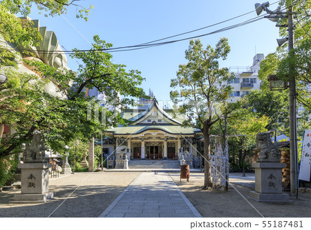Osaka, Namba Yasaka Shrine, Main Hall Osaka, Namba Yasaka Shrine, Main Hall 55187481