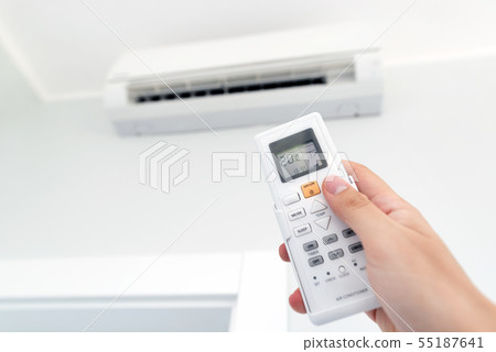 Air conditioning system, hand with remote control Air conditioning system, hand with remote control 55187641