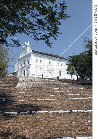 India. Goa. Catholic church at hill top 55187975