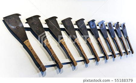 Old machete for cutting down of a sugar cane Old machete for cutting down of a sugar cane 55188379