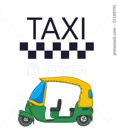 Indian tuktuk rickshaw taxi Indian tuktuk rickshaw taxi 55188791