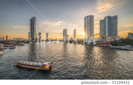 Chao Phraya River in Bangkok, Thailand 55189432