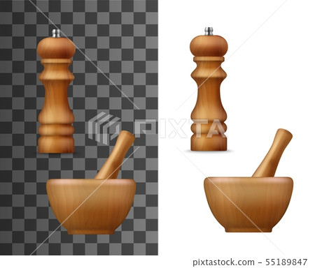 Pepper mill and cooking spices mortar bowl Pepper mill and cooking spices mortar bowl 55189847