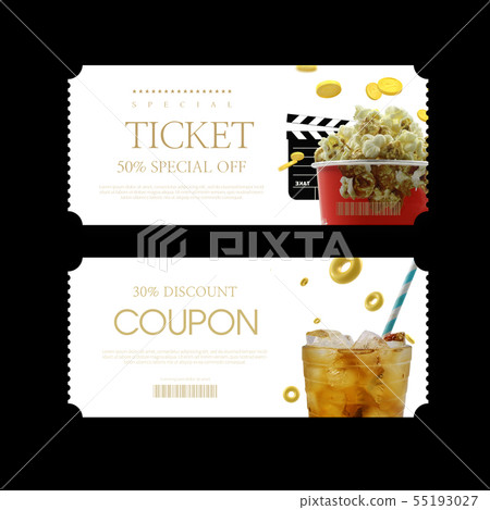 Illustration, coupon, object Illustration, coupon, object 55193027