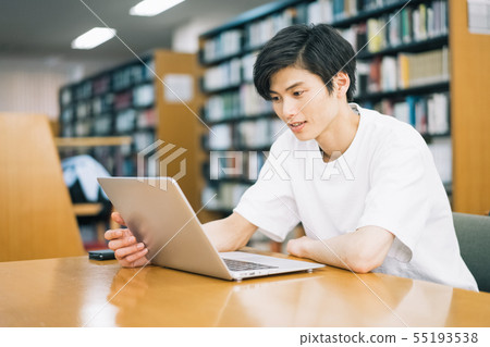 男大學生圖書館圖書館攝影合作：Keisen Jogakuen大學 55193538