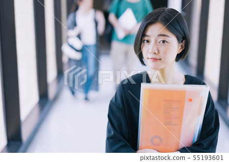 Female university student campus life photography cooperation: Keisen Jogakuen University 55193601
