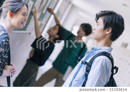 Male and female university student campus life photography cooperation: Keisen Jogakuen University 55193614
