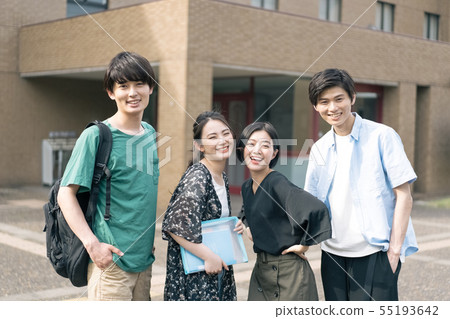 Male and female university student campus life photography cooperation: Keisen Jogakuen University 55193642
