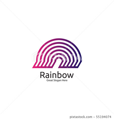 rainbow logo icon symbol. abstract dome vector 55194074