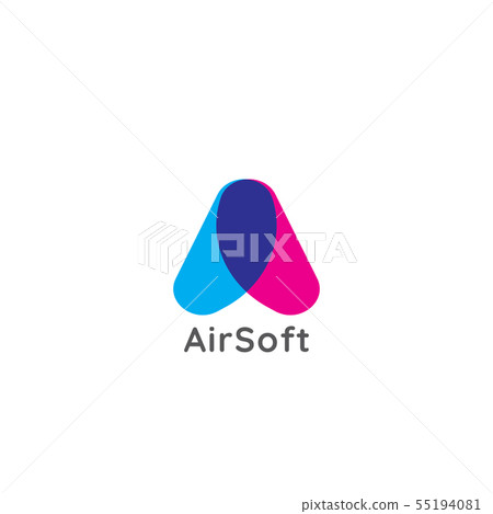 initial letter A logo. abstract air flow flight initial letter A logo. abstract air flow flight 55194081