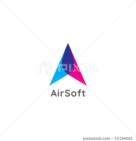 initial letter A logo. abstract air flow flight initial letter A logo. abstract air flow flight 55194082