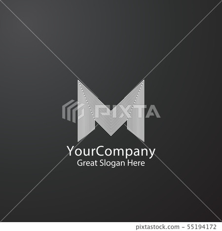 Sign the letter M Branding Identity clothing line vector logo