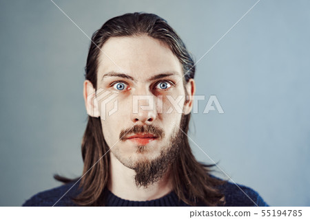 the guy with the beard on half his face 55194785