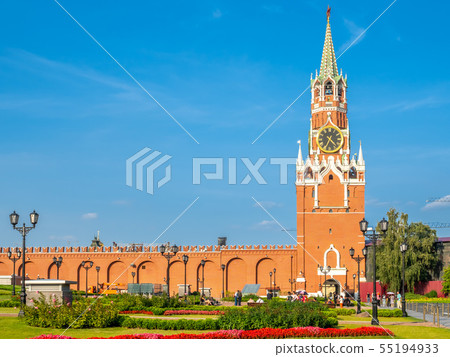 Spasskaya tower in Kremlin, Moscow, Russia 55194933